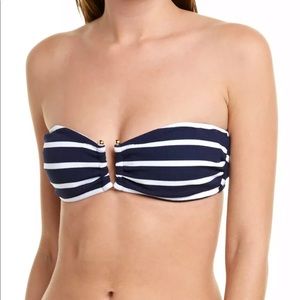 Shoshanna U slide bandeau Navy/White